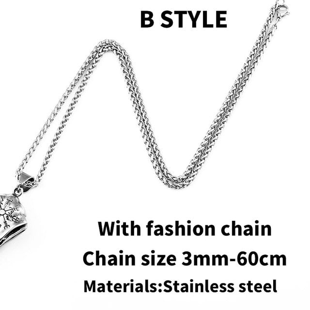 Aegishjalmur Raven Head Necklace