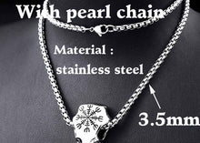 Load image into Gallery viewer, Aegishjalmur Raven Head Necklace
